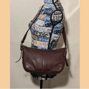 Coach Vintage Pebbled Leather Crossbody & Shoulder Bag Purse FREE PURSE PILLOW